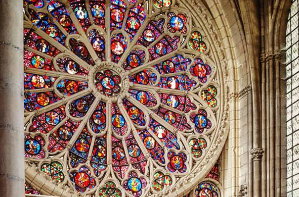 Cathédrale de Reims - Grande Rose (vue intérieure). Droits réservés DRAC Grand Est