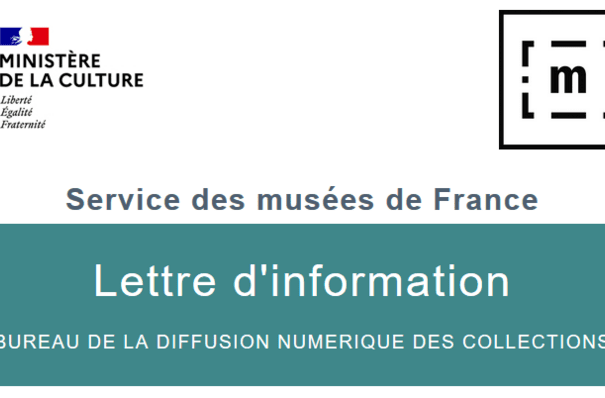 Visuel de la lettre d'information du bureau de la diffusion numérique des collections, Service des musées de France