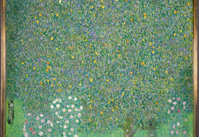 Gustav Klimt (1862-1918), Rosiers sous les arbres, Vers 1905, Huile sur toile, H.110 ; L.110 cm; © RMN-Grand Palais (Musée d'Orsay) / Patrice Schmidt