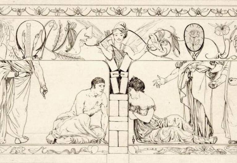 KLINGER Max, Pyramus und Thisbe, IIb, Eau-forte sur papier, 1879, Strasbourg ; musée d'art moderne et contemporain © Mathieu Bertola