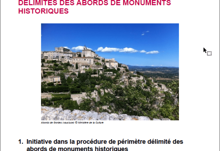 Fiche pratique - La création de périmètres délimités des abords de monuments historiques