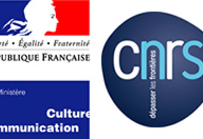 Deux logos : celui du ministère de la culture et celui du CNRS