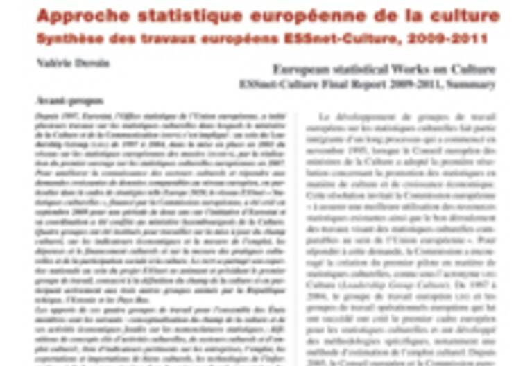 Approche statistique européenne de la culture
