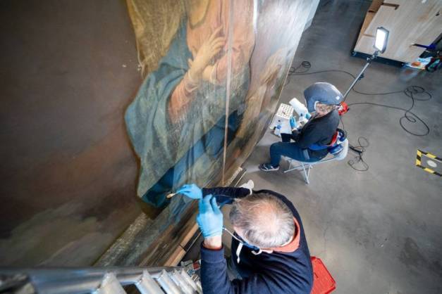 deux pesonnes tableau pour restauration tableau