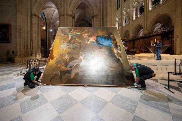 tableau ancien couleur hommes