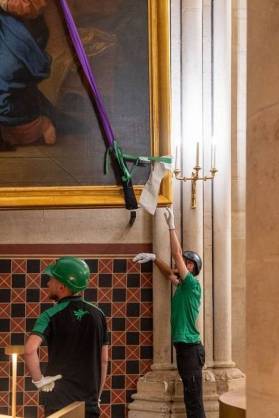 partie tableau ancien couleur hommes
