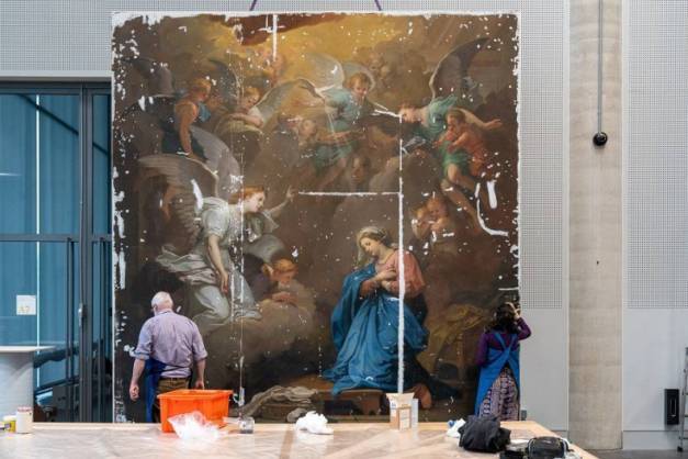 femme homme restauration tableau