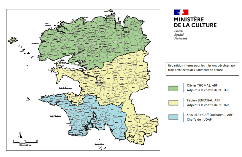Répartition géographique UDAP Finistère
