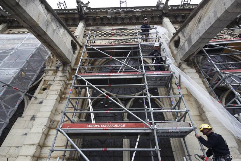 Notre-Dame de Paris avril 2019 : opération d’urgence et sécurisation de l’édifice © David Bordes / DRAC Île-de-France