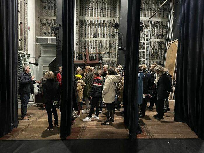 Photo de l'intérieur des coulisses du théâtre Monsigny de Boulogne-sur-Mer
