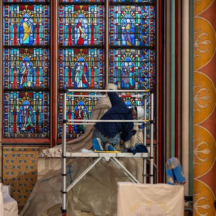 Retour des sculptures à Notre-Dame de Paris © DRAC Île-de-France - Nicolas Thouvenin