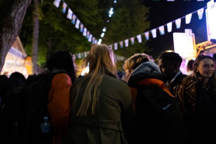 photo de foule, de nuit, au Printemps de Bourges