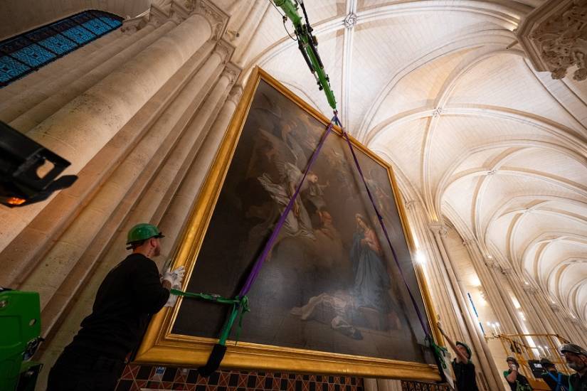 tableau sangle hommes accrochage intérieur église