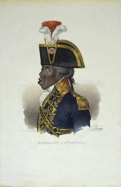 Delpech F. (lithographe) d'après Maurin, Toussaint Louverture, papier, gravé, aquarelle, 1838, Bordeaux, musée d'Aquitaine © musée d'Aquitaine