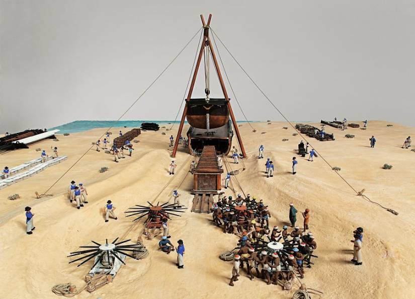 bateau sable personnages