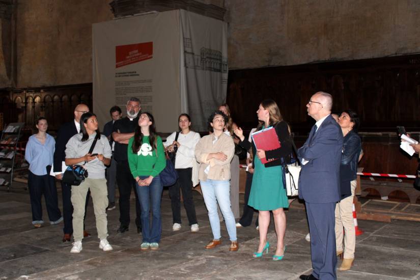 Point presse à la cathédrale