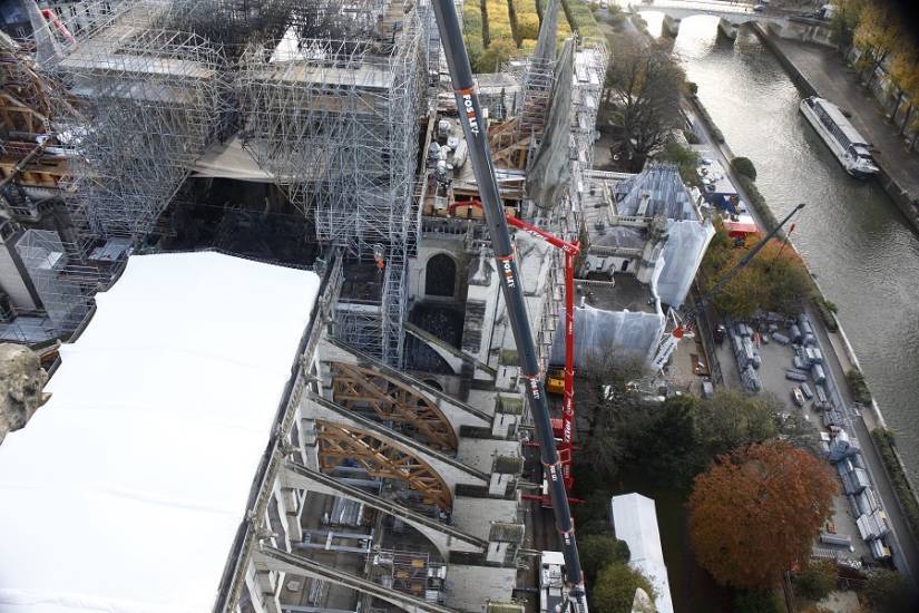 Notre-Dame de Paris avril 2019 : opération d’urgence et sécurisation de l’édifice  © David Bordes / DRAC Île-de-France