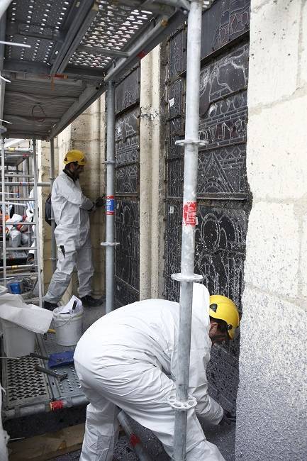 Notre-Dame de Paris avril 2019 : opération d’urgence et sécurisation de l’édifice  © C2RMF / David Bordes / DRAC Île-de-France