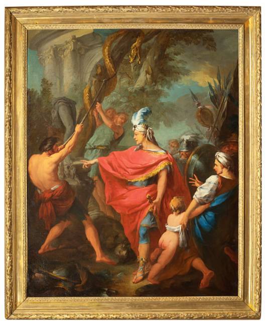 tableau : Ézéchias fait abattre le serpent d'airain, par Louis-Joseph Le Lorrain