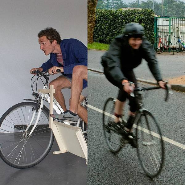 homme et femme à vélo