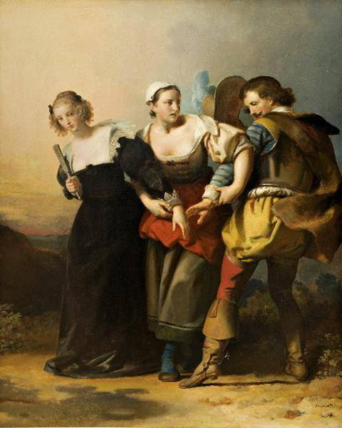 Fragonard Alexandre (1780-1850), Don Juan, Zerlina et Donna Elvira, huile sur toile, vers 1830, Clermont-Ferrand, musée d'art Roger-Quilliot. Cliché : Jacques-Henri Bayle - utilisation soumise à autorisation