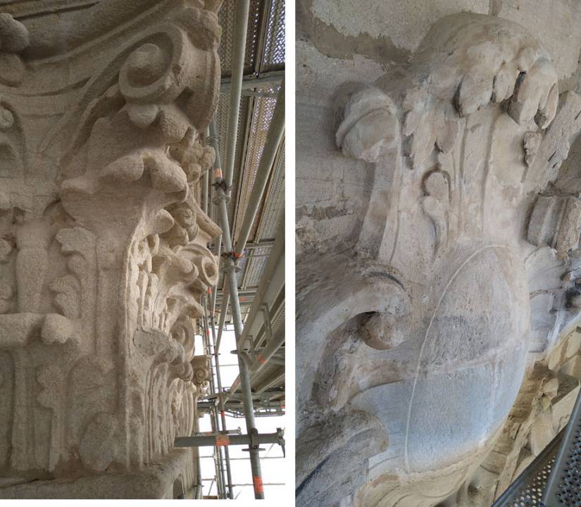 Cathédrale de Langres, restauration tour sud : ragréage