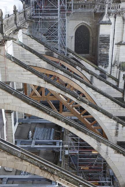 Notre-Dame de Paris avril 2019 : opération d’urgence et sécurisation de l’édifice © David Bordes / DRAC Île-de-France