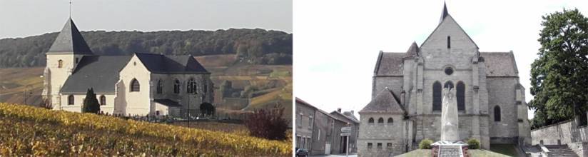 Chavot-Courcourt, église Saint-Martin / Cormicy, église Saint-Cyr-et-Sainte-Julitte