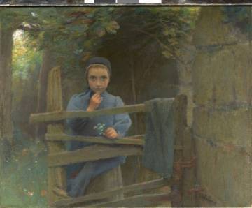DELACHAUX Léon, Marguerite, petite paysanne du Blanc, huile sur toile, seconde moitié 19e siècle, Saint-Amand-Montrond, musée Saint-Vic (c) Inès Bécuau