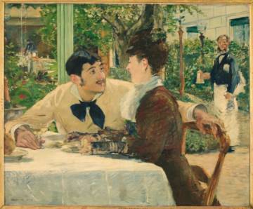 Édouard Manet, « Chez le Père Lathuille », 1879, huile sur toile, 92 x 112 cm, Tournai, musée des beaux-arts