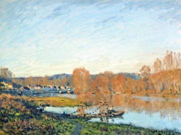 Alfred Sisley, L’automne, bords de la Seine près de Bougival, 1873, huile sur toile, 46,3 x 61,8 cm, musée des beaux-arts de Montréal, legs Adaline Van Horne