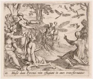 Antonio Tempesta, Métamorphoses des Piérides, 1606, Nancy, musée des beaux-arts, © ville de Nancy, Patrice Buren