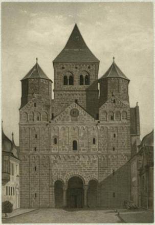 Façade occidentale de l’abbatiale de Marmoutier, Rönnebeck et Wolff, 1876. ICO 283A001_009-01 - Denkmalarchiv