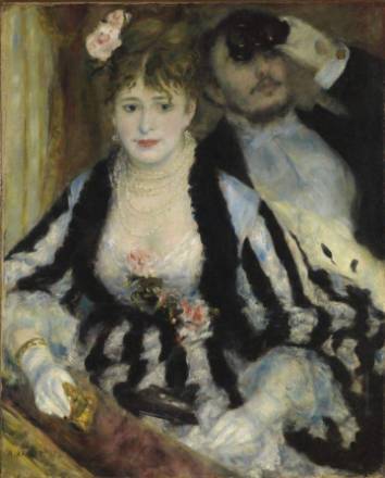 Auguste Renoir, « La Loge », 1874, huile sur toile, 80 x 63 cm, Londres, The Courtauld/cliché : The Courtauld