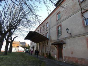 Caserne royale de Lauterbourg, détail de l’auvent et de la façade ouest