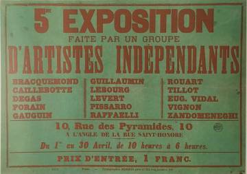 Affiche de la cinquième exposition impressionniste, 1880