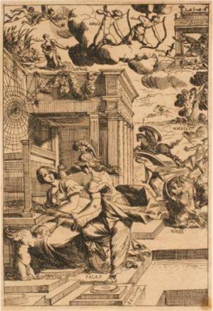Pierre Brebiette, Les Métamorphoses d'Ovide : Pallas et Arachné, 1640, Nancy, musée des beaux-arts, © ville de Nancy, Patrice Buren