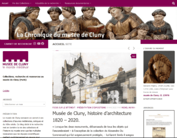 Musée de Cluny, capture d'écran du carnet de recherche "La Chronique du musée de Cluny", 2023