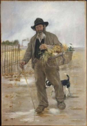 Jean-François Raffaëlli, « Marchand d’ails et d’échalottes », v. 1880, huile sur papier collé sur toile, 71.8 x 48.9 cm, Boston, Museum of Fine Arts