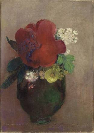 vase fleur rouge