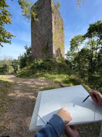 Campagne de relevés au château du Nideck à Oberhaslach, Bas-Rhin - 2021