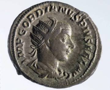 Antoninien frappé sous Gordien III, billon, argent, 241-243, Mâcon, musée des Ursulines © Mâcon, musée des Ursulines