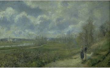Camille Pissarro, « La Sente du chou », 1878, huile sur toile, 57 x 92 cm, Douai, musée de la la Chartreuse