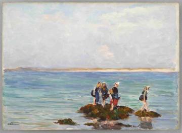 Bouchor Joseph-Félix, Les petites bigoudènes, huile sur bois, 4e quart 19e siècle, 1ère moitié 20e siècle, Vannes, musée des beaux-arts, Cliché musées de Vannes