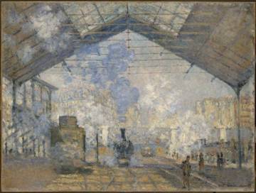 Claude Monet, « La Gare Saint-Lazare », 1877, huile sur toile, 75.5 x 104 cm, Paris, musée d’Orsay/cliché : RMN-GP