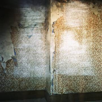 photo d'un mur avec une vieille tapisserie et un mouvement de flou