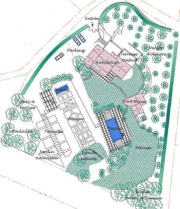 Plan du jardin de Basse fontaine - Puyméras