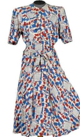 Robe à motifs de la France libre, 1945