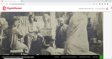 Musée Bourdelle, capture d’écran du carnet de recherche autour d'Antoine Bourdelle, 2023