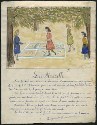 Oeuvre "La marelle" du fonds Jouclard